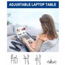 Adjustable Laptop Desk, Laptop Stand for Bed Portable Lap Desk Foldable Table Workstation Notebook Riser with Mouse Pad, Ergonomic Computer Tray Reading Holder Bed Tray Standing Desk