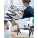 Adjustable Laptop Desk, Laptop Stand for Bed Portable Lap Desk Foldable Table Workstation Notebook Riser with Mouse Pad, Ergonomic Computer Tray Reading Holder Bed Tray Standing Desk