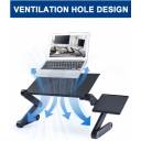 Adjustable Laptop Desk, Laptop Stand for Bed Portable Lap Desk Foldable Table Workstation Notebook Riser with Mouse Pad, Ergonomic Computer Tray Reading Holder Bed Tray Standing Desk