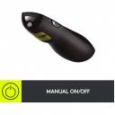 Logitech R700 Wireless Presentation Remote, 2.4 GHz with Nano USB-Receiver, Red Laser Pointer, Slideshow Buttons, 30-Meter Operating Range, LCD-Display for Time Tracking, 6 Buttons, for PC - Black