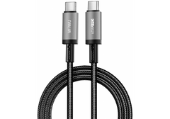 WiWU 1.2m 60W Aluminum alloy Nylon braided USB C to USB C TITAN LINK Series Fast Charging Cable - Black