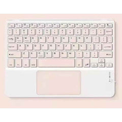 Wireless Bluetooth Keyboard, Ultra Slim Rechargeable Portable Cordless Keyboard With Touchpad 10 Inch Wireless Keyboard For Ios, Android, Windows, Ipad, Iphone, Samsung (pink)