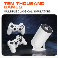 M300 MAX Retro game consoles Android 11 Portable 3D game Projector with Two Handle