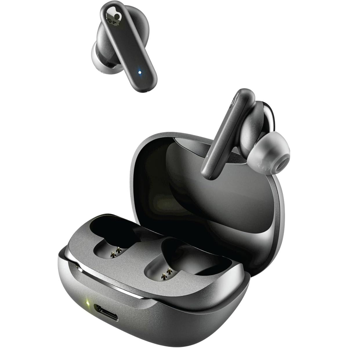 Skullcandy Smokin Buds Wireless Earbuds, Bluetooth Headphones, Noise Isolating Fit, Up To 20 Hours Battery, Ipx4 Sweat And Water Resistant, Microphone For Iphone Android True Black