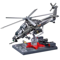 Sluban ModelBricks 1/35 WZ-10S (Metal Coating Version) – 914 Pieces