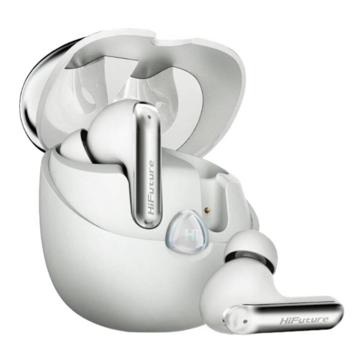 Hifuture Sonic Air Tws Earbuds, Enc For Calls, Bluetooth 5.3, 25 Hours Playtime, Ipx5 Sweatproof, Powerful Bass White Hifuture Sonic Air Tws Earbuds, Enc For Calls, Bluetooth 5.3, 25 Hours Playtime, Ipx5 Sweatproof, Powerful Bass White