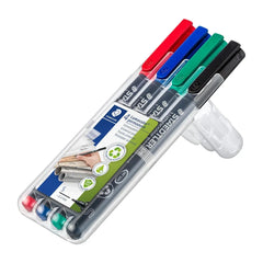 Staedtler Lumocolor Permanent Marker Pens Pack of 4