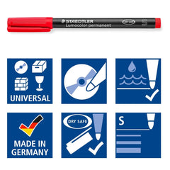 Staedtler Lumocolor Permanent Marker Pens Pack of 4
