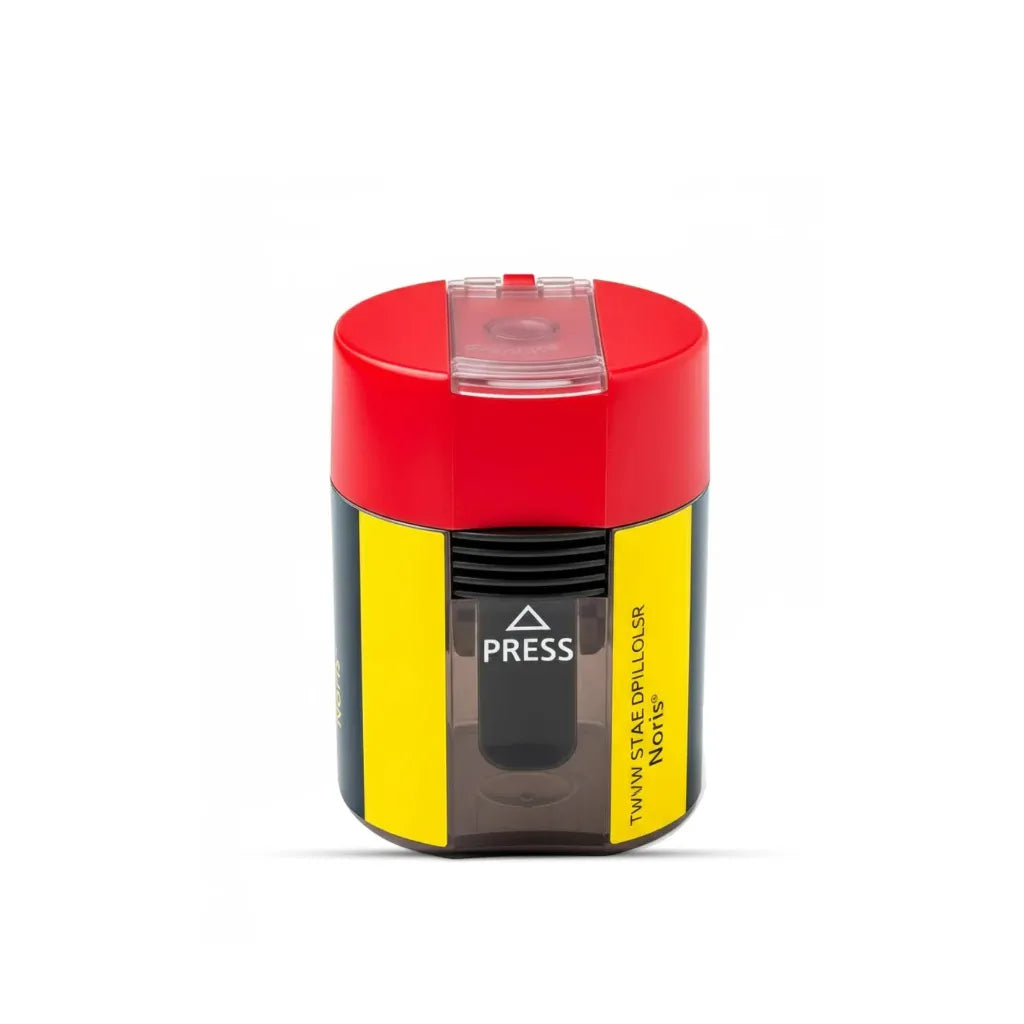 Staedtler Plastic Tub With Metal Sharpener Noris Design, Red cap