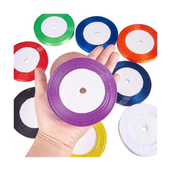 Satin Ribbon Multi Colors, 1cm 25Y for Crafts