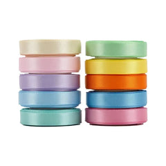 Satin Ribbon Multi Colors, 2 Inch 25Y for Crafts