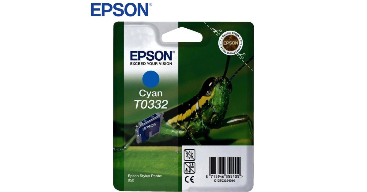 Epson Ink T0332 Cyan (Original), toners and inks epson toners ink