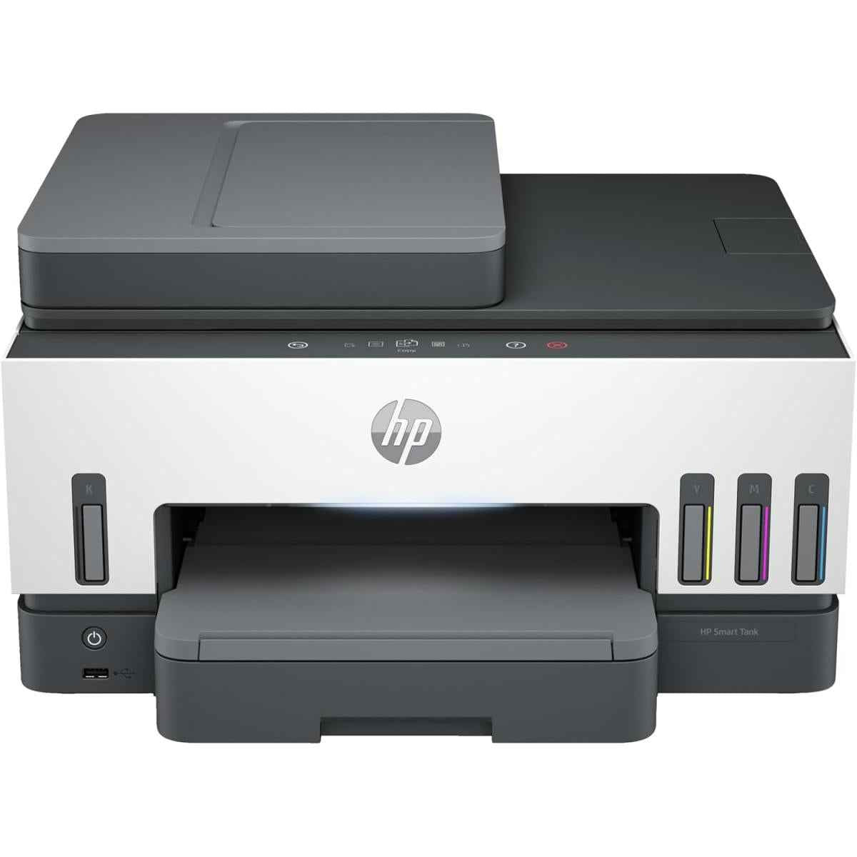 Hp Smart Tank 790 All In One Printer Wireless, Print, Scan, Copy, Fax, Auto Duplex Printing, Document Feeder, Print Up To 18000 Black Or 8000 Color Pages, White/grey