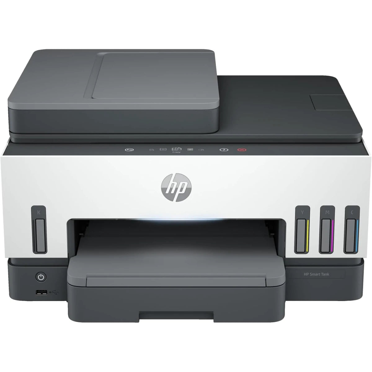 HP Smart Tank 790 All-in-One Printer wireless, Print, Scan, Copy, Fax, Auto Duplex Printing, Document Feeder, Print up to 18000 black or 8000 color pages, White/Grey
