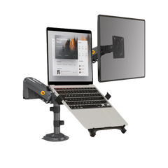 NORTH BAYOU H180 MONITOR STAND FOR 22-32-inch MONITORS WITH NORTH BAYOU FP-2 LAPTOP MOUNT