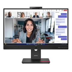 Lenovo ThinkVision T27QD-4v 27" IPS 2K 120Hz Conferencing Monitor Adjustable Stand Built In 5MP IR+RGB Webcam & Speakers & Mic w/ HDMI 2.1, DP, USB C & USB Hub