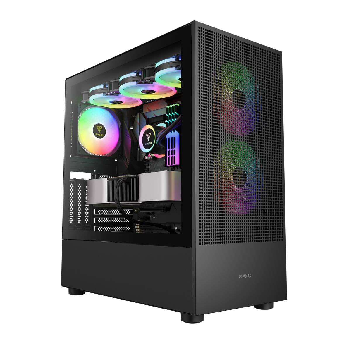 GAMDIAS TALOS M3 Mesh ARGB Mid Tower Gaming ARGB - Black
