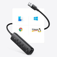 Ugreen 10915 4 In 1 Usb A 3.0 Hub 4 Ports Usb A 3.0