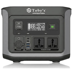 Toby’s TBS-144A Portable Power Station 600W, 144000mAh (460.8Wh) Lithium Battery, 220V AC Output 400W, DC 12-50V 200W Max, PD 100W - Black