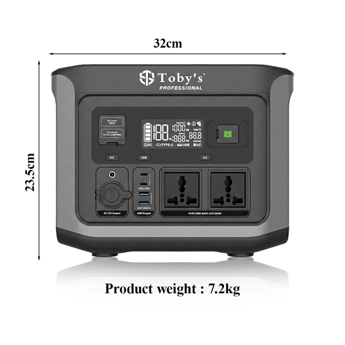 Toby’s TBS - 144A Portable Power Station 600W, gaming