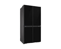Schubert Side by Side Fridge A+, 467Lit, Black Glass - SCH-BLF4D