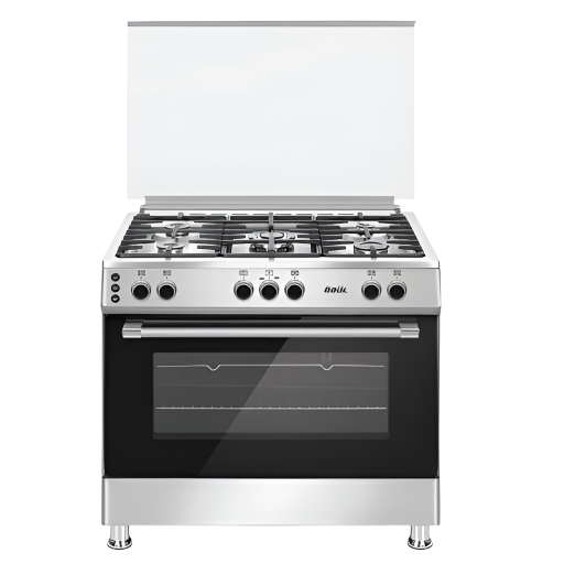 Odul Gas Cooker, Full-Safety Turbo Fan, 90Cm, Stainless Steel / Black - AVA-90-IN