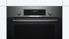 Bosch Built in Electric Oven A, 60Cm, 66Lit, Hydrolytic Clean, Black S.Steel - HBJ517SG0R