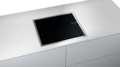 Bosch Built in Electric Ceramic Hob A, 60Cm, Serie2, Stainless Steel Frame - PKE645CA2E