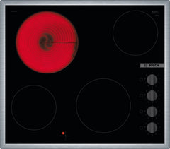 Bosch Built in Electric Ceramic Hob A, 60Cm, Serie2, Stainless Steel Frame - PKE645CA2E