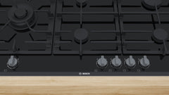 Bosch Built in Ceramic Gas Hob, Serie 8, 90Cm, 5Burners, Black - PRS9A6B70