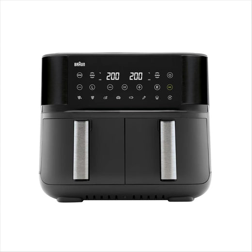 Braun Air Fryer 8 L 2850 W 8 Programs Dual Baskets Digital Touch Screen Black