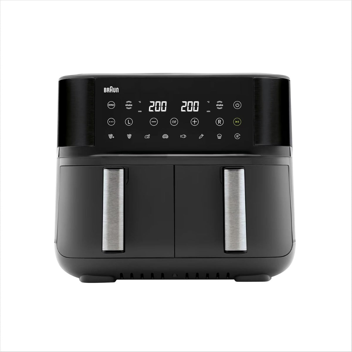 Braun Air Fryer 8 L 2850 W 8 Programs Dual Baskets Digital Touch Screen Black