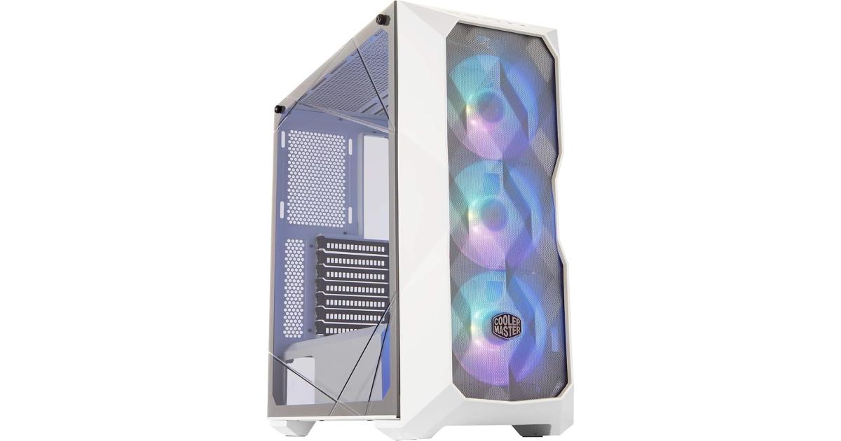 COOLER MASTER MasterBox TD500 MESH White Mid Tower Tempered Glass Gaming Case COOLER MASTER MasterBox TD500 MESH White Mid Tower Tempered Glass Gaming Case