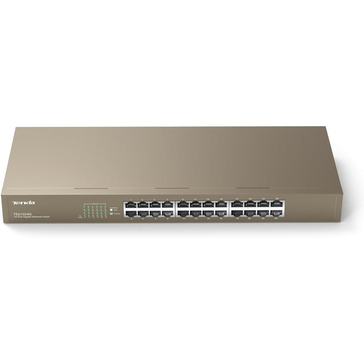 Tenda (TEG1024G) 24-Port Gigabit Switch, Unmanaged Rackmount Ethernet Switch