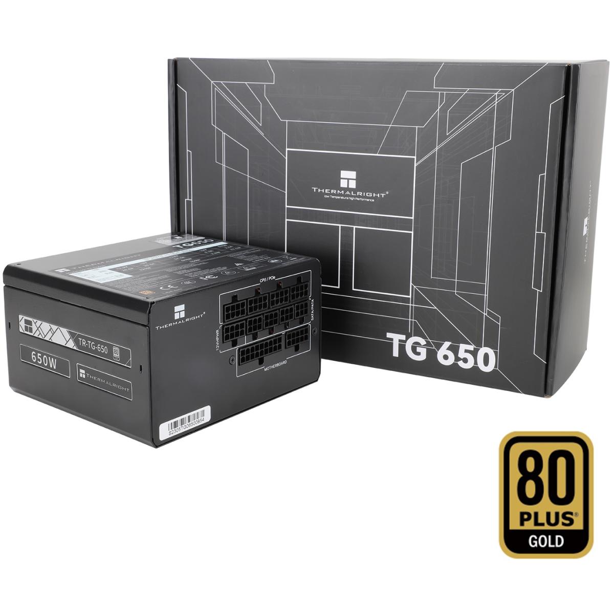 Thermalright (TG-650) Gold 650W (ATX 3.0) 80 Plus Gold Full Modular, Smart Fan - Power Supply | TG-650 | - CompuMe