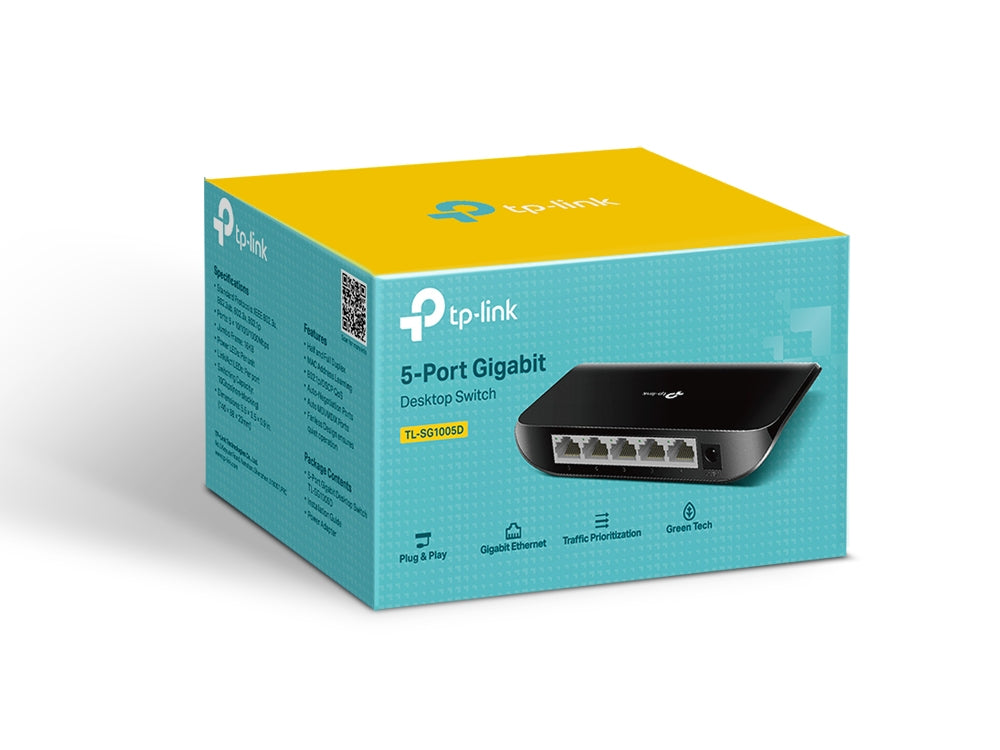 TP-Link TL-SG1005D 5-Port Gigabit Desktop Switch – Fanless
