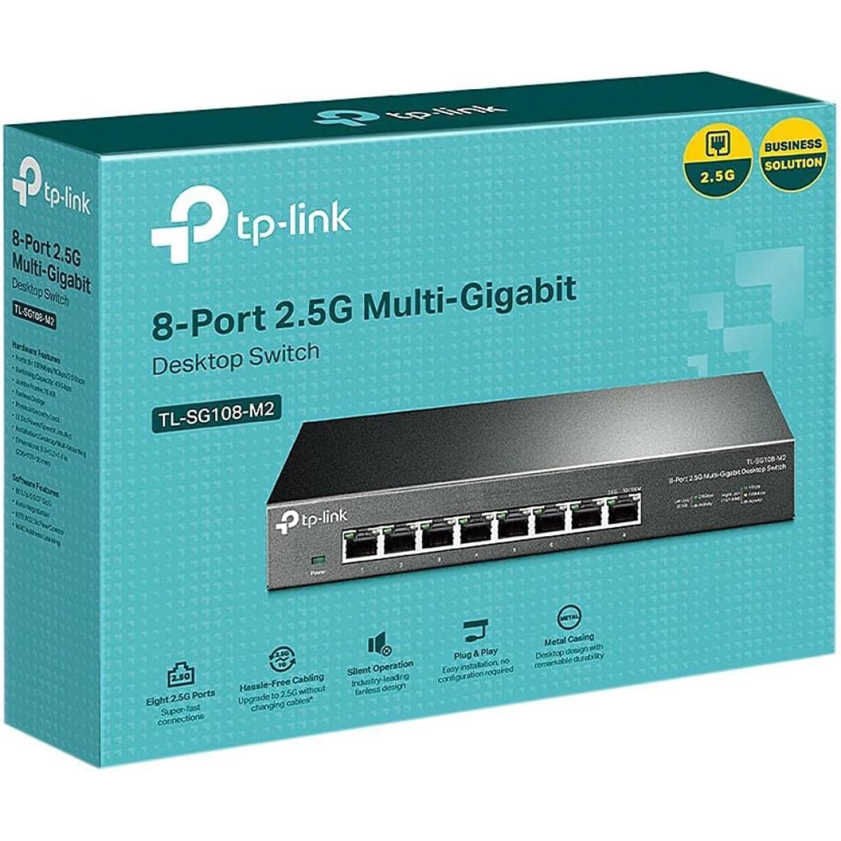 TP - Link TL - SG108 - M2 - 8 Port Multi - Gigabit Unmanaged Network Switch