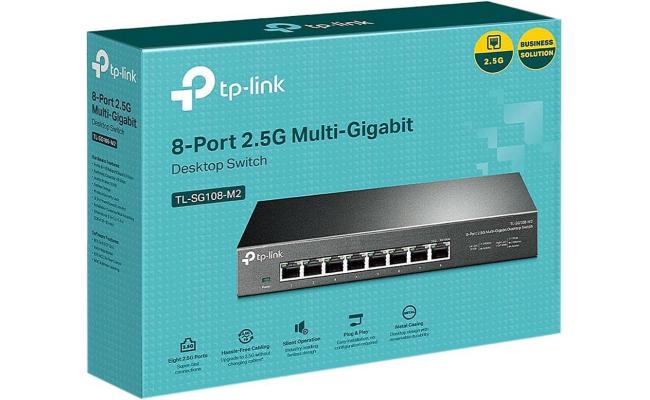 TP - Link TL - SG108 - M2 - 8 Port Multi - Gigabit Unmanaged Network Switch