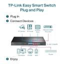 TP-LINK TL-SG1218MPE - 18-Port Gigabit Easy Smart Switch, 16x PoE+ RJ45, 250W PoE Budget, Rack-Mountable