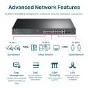 TP-LINK TL-SG1218MPE - 18-Port Gigabit Easy Smart Switch, 16x PoE+ RJ45, 250W PoE Budget, Rack-Mountable