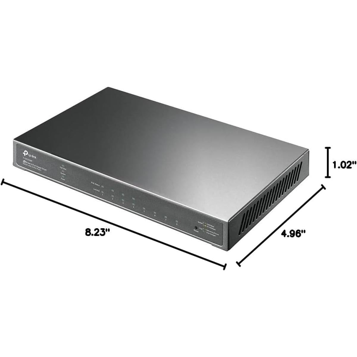 TP - Link TL-SG2008P SG2008P IPV6 black 62w wired network switch Omada Port Gigabit
