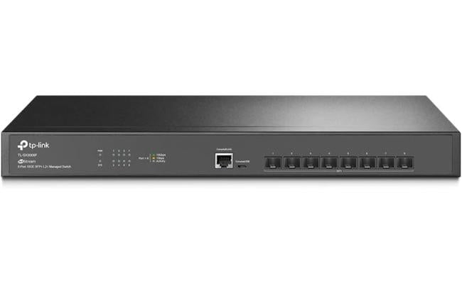 TP - Link Omada TL - SX3008F 8 Port 10G SFP+ Enterprise Level Switch L2+ Smart Managed Omada SDN Integrated IPV6 Static Routing L2/L3/L4 QoS