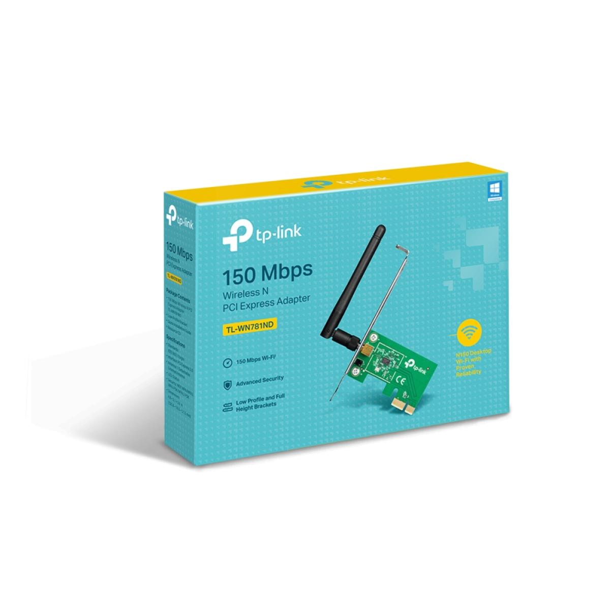 TP-Link TL-WN781ND Wireless N 150 PCI Express Desktop Adapter TP-Link TL-WN781ND Wireless N 150 PCI Express Desktop Adapter