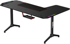 Twisted Minds Warrior TM-Y-LB-RGB L-Shaped Gaming Desk Table – RGB, 160 x 100 x 75 cm, Left, Black