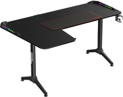 Twisted Minds Warrior TM-Y-LB-RGB L-Shaped Gaming Desk Table – RGB, 160 x 100 x 75 cm, Left, Black
