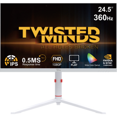 Twisted Minds Artic Pro Series 24" FHD Fast IPS Gaming Monitor – 360Hz, 0.5ms, White