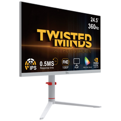 Twisted Minds Artic Pro Series 24" FHD Fast IPS Gaming Monitor – 360Hz, 0.5ms, White