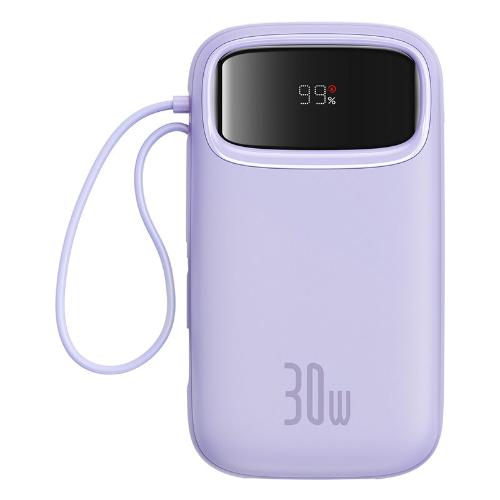 Baseus Pow 2 Digital Display Fast-Charging Power Bank with 2 Built-in Type-C, Purple - P10055009513-00