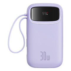 Baseus Pow 2 Digital Display Fast-Charging Power Bank with 2 Built-in Type-C, Purple - P10055009513-00