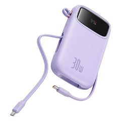 Baseus Pow 2 Digital Display Fast-Charging Power Bank with 2 Built-in Type-C, Purple - P10055009513-00